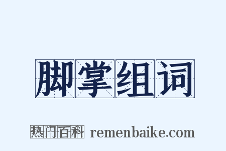 脚掌组词是什么意思的图片